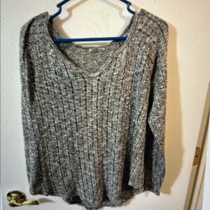 Charlotte Russe Heathered Grey Knit Sweater